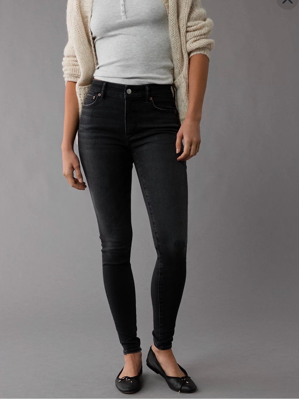 American Eagle Outfitters Black Skinny Jeans Next Level Stretch